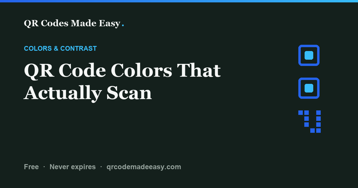 QR Code Colors That Actually Scan: featured image from QR Codes Made Easy