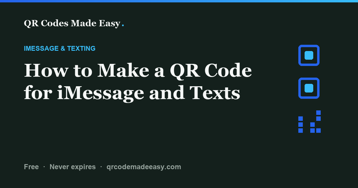 How to Make a QR Code for iMessage and Texts: featured image from QR Codes Made Easy