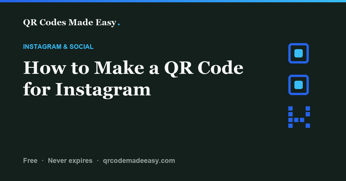 How to Make a QR Code for Instagram: featured image from QR Codes Made Easy