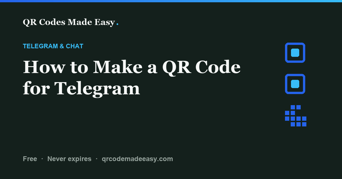 How to Make a QR Code for Telegram: featured image from QR Codes Made Easy