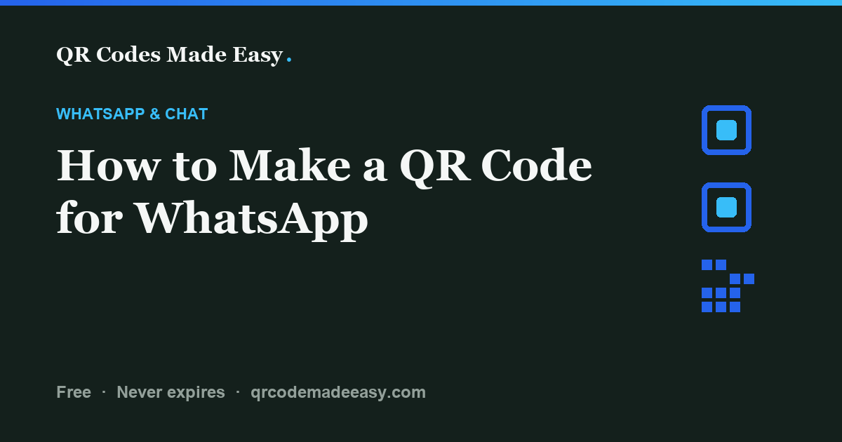 How to Make a QR Code for WhatsApp: featured image from QR Codes Made Easy