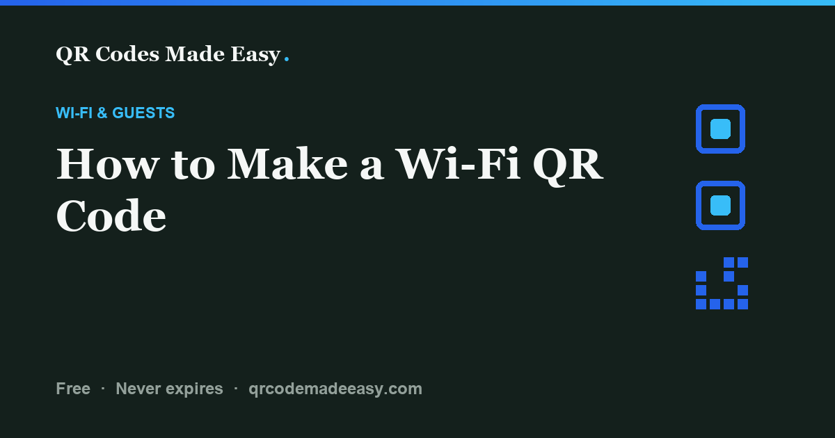 How to Make a Wi-Fi QR Code: featured image from QR Codes Made Easy
