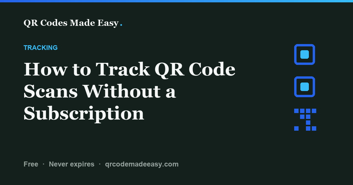 How to Track QR Code Scans Without a Subscription: featured image from QR Codes Made Easy
